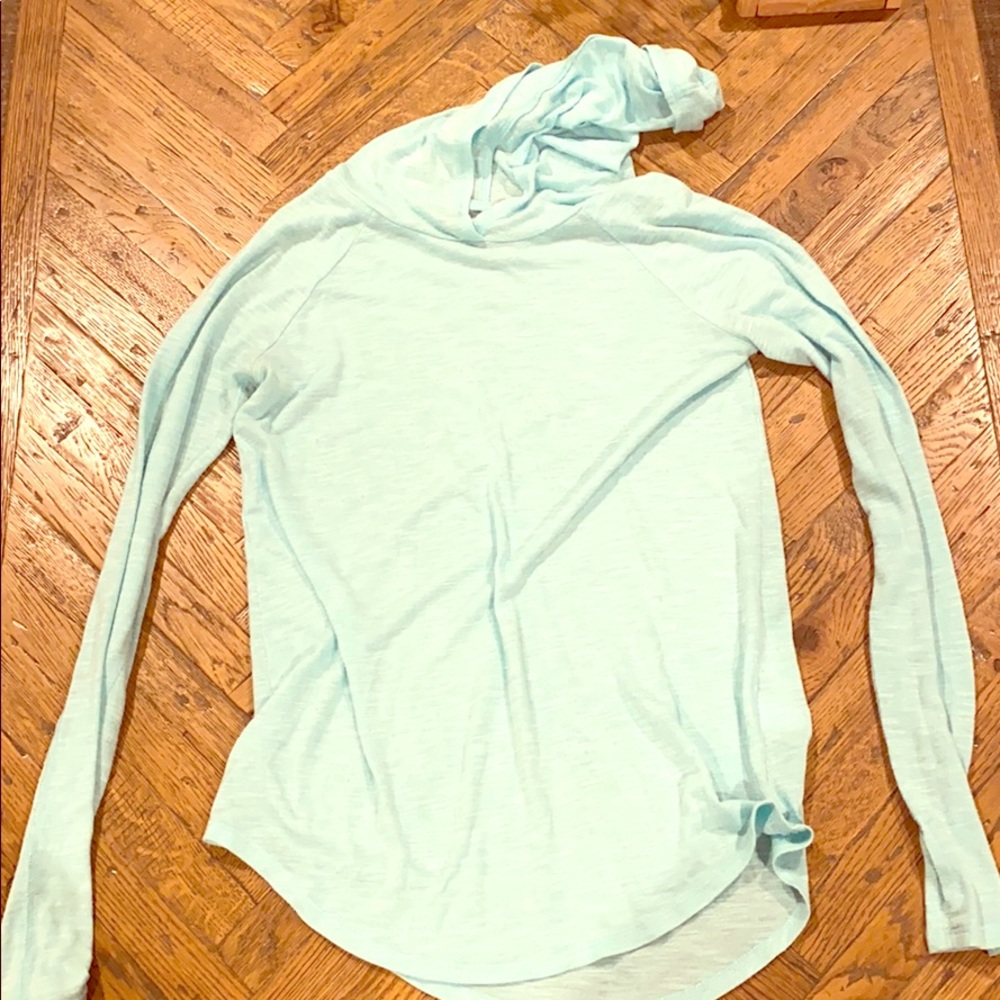 Aqua hooded Top